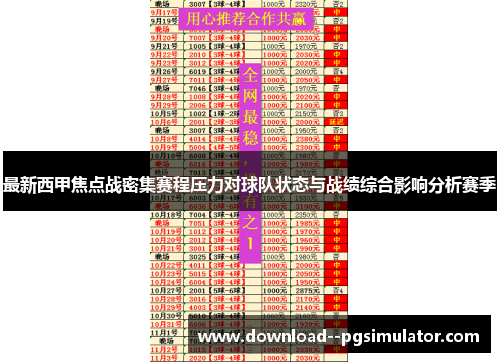 最新西甲焦点战密集赛程压力对球队状态与战绩综合影响分析赛季 最新西甲焦点战密集赛程压力对球队状态与战绩综合影响分析赛季
