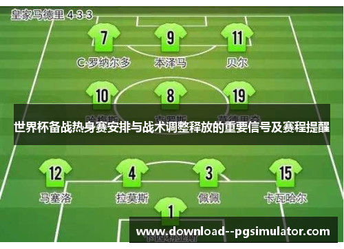 世界杯备战热身赛安排与战术调整释放的重要信号及赛程提醒